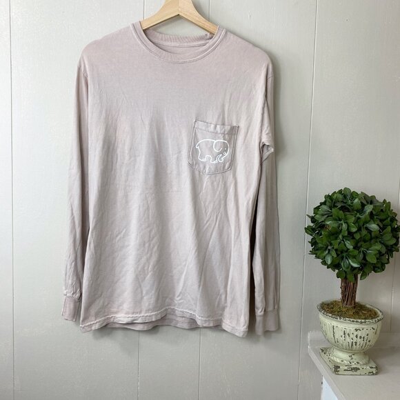 Ivory Ella Womens Long Sleeve T-Shirt Graphic Elephant Double Sided Peach Small - Picture 7 of 7